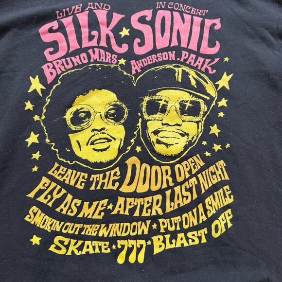 Silk Sonic Sweater Bruno Mars Anderson Paak Live Sweatshirt Crew Neck Womens M - Picture 2 of 5